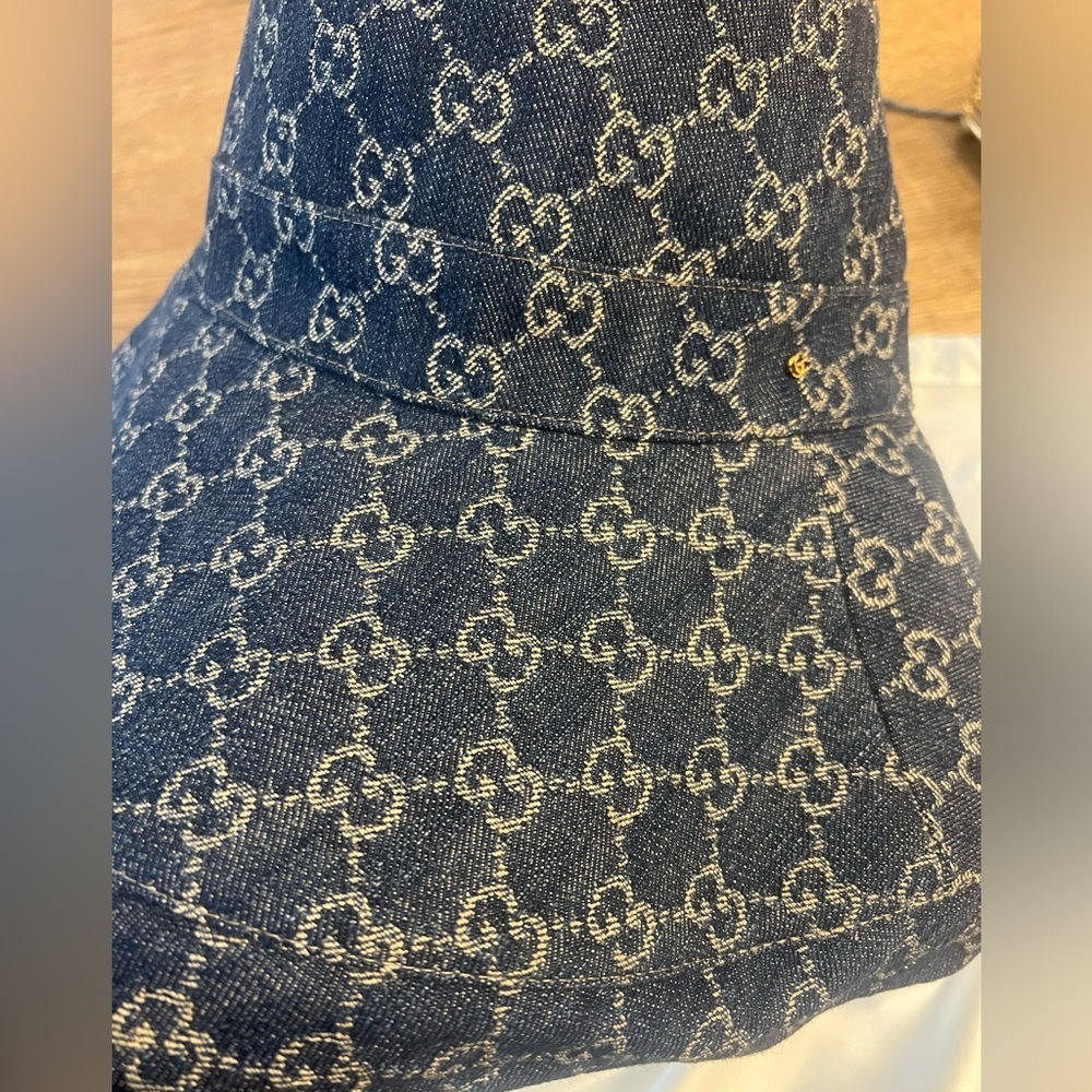 NWT Gucci Blue Monogram Hat - Picture 2 of 5